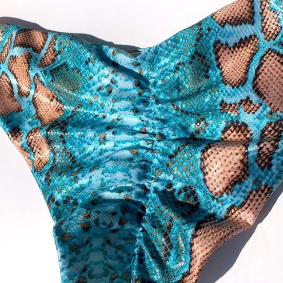 Snakeskin bikini bottom L blue - Picture 5 of 5